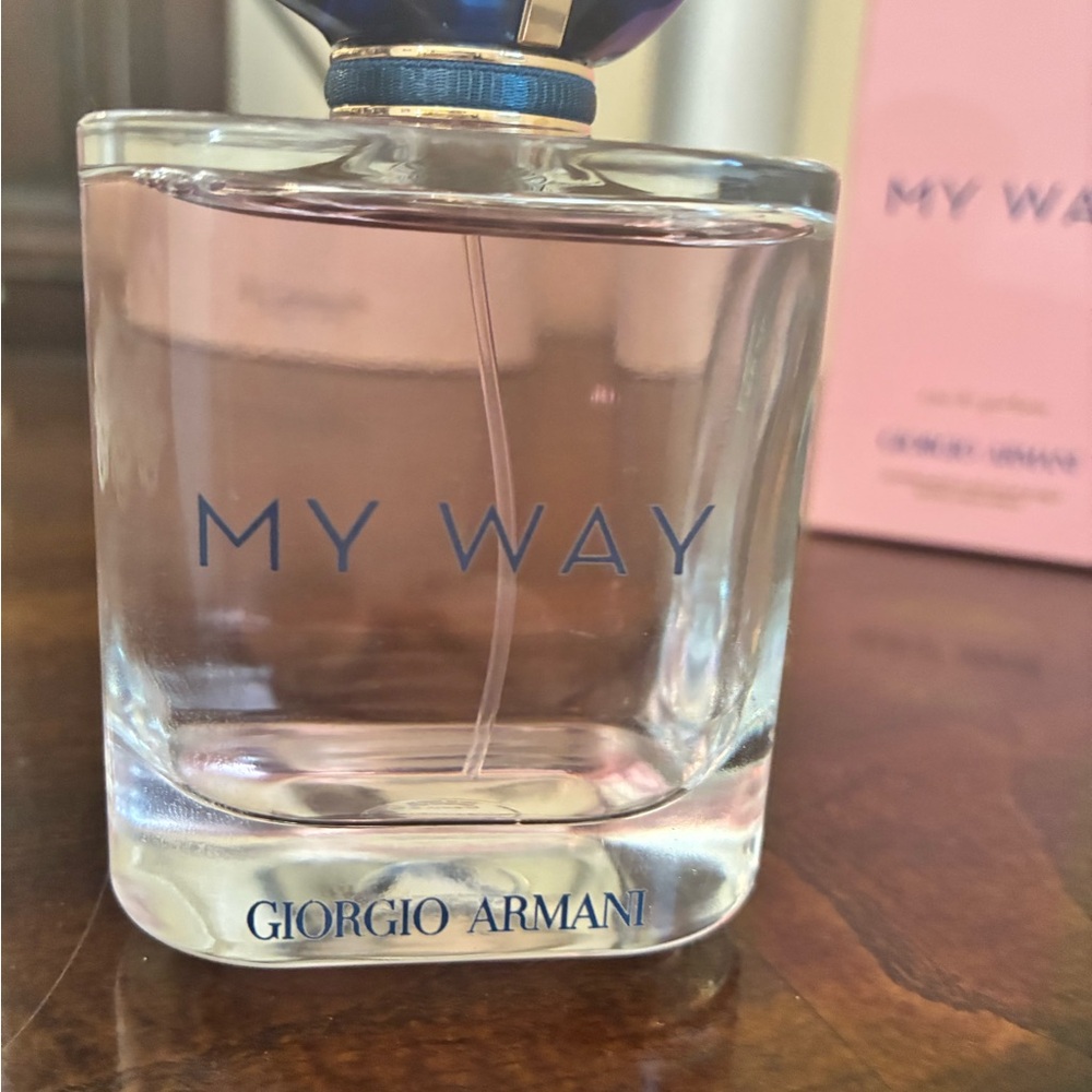 Giorgio Armani My Way Fragrance with Blue and Pink Accents